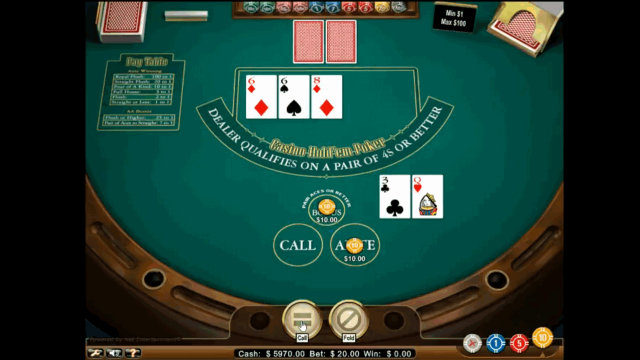 Характеристики слота Casino Hold'em Poker 3