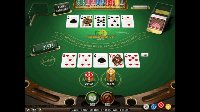 Игровой интерфейс Caribbean Stud Poker Professional Series 4