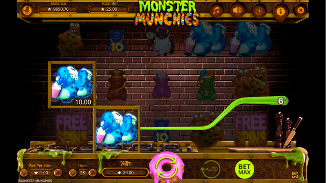 Игровой интерфейс Monster Munchies 4