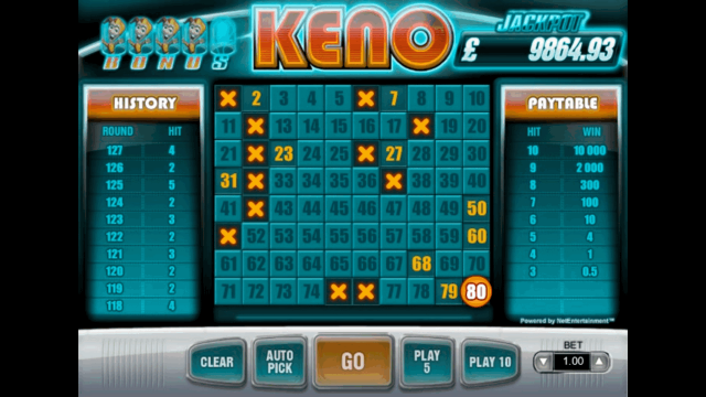 Бонусная игра Keno 7