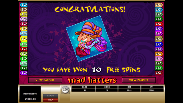Игровой интерфейс Mad Hatters 2