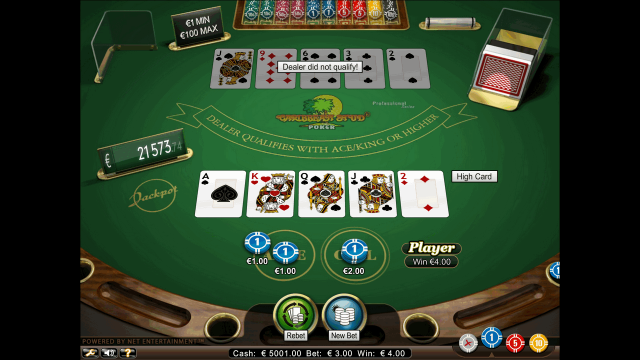 Игровой интерфейс Caribbean Stud Poker Professional Series 2