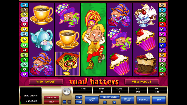 Бонусная игра Mad Hatters 9