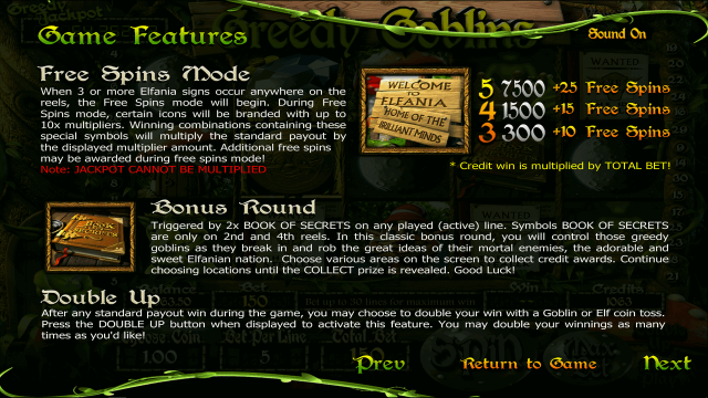 Игровой интерфейс Greedy Goblins 9